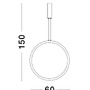 Kruhová - NV 9070168 Závěsné svítidlo CHANGE zlatý hliník a akryl LED 35W 230V 3000K IP20 stmívatelné - NOVA LUCE - foto 3
