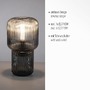 Stolní lampy dekorační - PN 4091-25 MASHI LED stolní lampa kouřová barva, sklo, šedá, pr.15cm, vypínač - PAUL NEUHAUS - foto 3