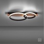 Kruhová - LD 15615-78 TROOPER LED moderní stropní svítidlo s dřevěným dekorem, 53 x 30 cm, 3000K - LEUCHTEN DIREKT / JUST LIGHT - foto 3