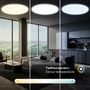Kruhová - BRILO 3835016 Rowny LED stropní svítidlo do koupelny, dálkový ovladač, stmívatelné, CCT ovladač, přímé a nepřímé osvětlení, kruhové 45 cm, bílé - BRILO - foto 3