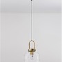 Koule - NV 9241170 Závěsné svítidlo IRVINE čiré sklo černý kabel mosazný zlatý kov E27 1x12W 230V IP20 bez žárovky - NOVA LUCE - foto 3