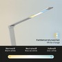 Stolní lampy pracovní - BRILO 7414-014 CCT-LED stolní lampa na psací stůl, 83 cm, 12 W, 680 lm, stříbrná - BRILO - foto 3