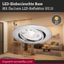 Kruhová - P 94950 LED vestavné svítidlo Base GU10 Flat výklopné 3x4W 230V 2700K kov kartáčovaný - PAULMANN - foto 3