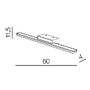 Nad obrazy/zrcadla - AZZ AZ3347 LED Koupelnové nástěnné svítidlo Azzardo Epsilon 60 3000K black AZ3347 18W 1530lm 3000K IP44 60cm černé - AZZARDO - foto 3