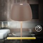 Stolní lampy dekorační - BRILO 7503012 LED nabíjecí stolní lampička Serina Mini, bezdrátová, 20cm, IP44, 2,5W, stmívatelné, dotykový vypínač, písková hnědá - BRILO - foto 3