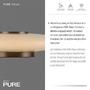 Kruhová - PN 4080-34 LED stolní lampa PURE Vitrum dotykový vypínač 2700K hnědá / opál - PAUL NEUHAUS - foto 3
