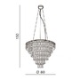 Dekorativní - AZZ AZ2927 Závěsné/stropní přisazené svítidlo Azzardo Salerno XL pendant/top AZ2927 G9 12x40W IP20 80cm křišťálové - AZZARDO - foto 3