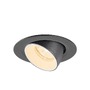 Kruhová - LA 1010027 NUMINOS® GIMBLE XS Stropní vestavné svítidlo, 2700 K, 20°, IP20, kulaté, černé / bílé - BIG WHITE (SLV) - foto 3