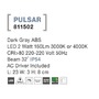Nástěnná - NV 811502 Venkovní nástěnné svítidlo PULSAR tmavě šedý ABS LED 2W 3000K 220-220V 32st. IP54 - NOVA LUCE - foto 3