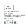 Přisazená - NV 9220022 Venkovní stropní svítidlo CECI černý hliník skleněný difuzor Osram LED 3W 3000K 100-240V 52st. IP65 - NOVA LUCE - foto 3