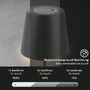 Stolní lampy dekorační - BRILO 7507015 Kiki stolní lampička bezdrátová, dotykový vypínač, pestrobarevné RGB+W světlo, nastavitelná výška, antracit - BRILO - foto 3