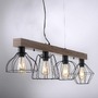 Podélná - LD 15214-78 KASKA LED závěsné svítidlo, nastavitelná výška, 4 ramenné, dřevodekor, černá, kovové stínítko - LEUCHTEN DIREKT / JUST LIGHT - foto 3
