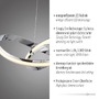 Dekorativní - PN 8291-17 MELINDA LED závěsné svítidlo chrom stmívatelné paměťová funkce moderní SimplyDim 3000K - PAUL NEUHAUS - foto 3