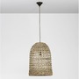 Kónická - NV 9586506 Závěsné svítidlo GRIFFIN sušený vodní hyacint černý kabel E27 1x12W 230V IP20 bez žárovky - NOVA LUCE - foto 3