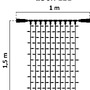 Závěsy a sítě - DLED CLNX0101W DecoLED LED světelná záclona, 1x1,5m, teple bílá, 150 diod, IP67 CLNX0101W - foto 3