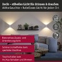 Nepřímé osvětlení - P 71291 LED nabíjecí nástěnné svítidlo Zorik IP44 stmívatelné 2700K 100mm 2x1,1W bílá - PAULMANN - foto 3