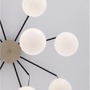 Vícečetná - NV 9009261 Závěsné svítidlo THE EGG zlatá a matný černý kov lesklé opálové sklo G9 12x5W 230V IP20 bez žárovky - NOVA LUCE - foto 3