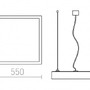 Hranatá - RED R13713 STRUCTURAL LED 55x55 závěsná bílá 230V LED 48W 3000K - RED - DESIGN RENDL - foto 3