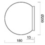 Kruhová - OS STY61223 STYX 1 stropní/nástěnné skleněné svítidlo chrom / bílá IP65 3000 K 8W LED - OSMONT - foto 3