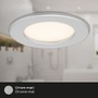 Kruhová - BRI 7053-014 LED vestavné svítidlo, pr. 11,5 cm, 6 W, matný chrom - BRILONER - foto 3
