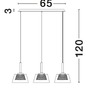 Podélná - NV 1300301303 Závěsné svítidlo BOCCALE chromovaný hliník čiré sklo G9 3x5W 230V IP20 vč. žárovky - NOVA LUCE - foto 3