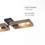Hranatá - LD 15657-18 FRANKY LED stropní svítidlo, černá, dřevěný rám, kov, 2 ramenné stropní svítidlo - LEUCHTEN DIREKT / JUST LIGHT - foto 3