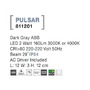 Nástěnná - NV 811201 Venkovní nástěnné svítidlo PULSAR tmavě šedý ABS LED 2W 3000K 220-220V 29st. IP54 - NOVA LUCE - foto 3