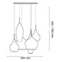 Vícečetná - ILUX 111841 Závěsné svítidlo Ideal Lux Soft SP6 fume 111841 šedé - IDEALLUX - foto 3