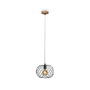 Koule - BRILO 4037-015 Závěsné svítidlo, pr. 30 cm, max. 40 W, černá-dřevo - BRILO - foto 3