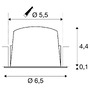 Kruhová - LA 1009272 NUMINOS® XS Stropní vestavné svítidlo, 2700 K, 20°, IP20, kulaté, černé / bílé - BIG WHITE (SLV) - foto 3