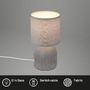 Stolní lampy dekorační - BRILO 7538014 BRILONER Ino stolní lampička, látkové stínidlo, keramický podstavec, 15x28 cm (DxH), šedá 7538014 - foto 3