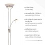 Stojací lampy - LD 11730-55 ZAHARA LED stojací svítidlo, stmívatelné, otočné, lampa na čtení, stříbrná, osvětlení stropu 3000K - LEUCHTEN DIREKT / JUST LIGHT - foto 3