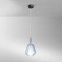 Dekorativní - FAN I-PIREX-S18-BLU Závěsné skleněné svítidlo PIREX akvamarínové s kabelem a spojkou 18x31 cm - FANEUROPE - foto 3