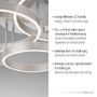 Kruhová - LD 15157-55 LILLUTI LED stropní svítidlo 3 ramenné stříbrná přímé/nepřímé osvětlení stmívatelné dálkový ovladač 3000K - LEUCHTEN DIREKT / JUST LIGHT - foto 3