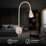 Bodová - BRI 2082011 Tusa Bett lampa na čtení - 4,7W, 400lm, LED, vypínač, nastavitelná, béžová - BRILONER - foto 3