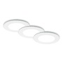 Kruhová - BRI 7034-036 CCT LED vestavná svítidla sada, pr.9,2 cm, 3x LED, 4,8 W, 450 lm, bílé - BRILONER - foto 3
