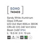 Nástěnná - NV 740403 Venkovní nástěnné svítidlo SOHO bílý hliník skleněný difuzor LED 2x5W 3000K 220-240V 2x60st. IP54 světlo nahoru a dolů - NOVA LUCE - foto 3