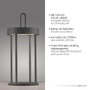 Na stůl - LD 19300-18 ANSELM LED stolní lampa na baterie černá 28cm dotykový stmívač IP44 zahradní svítidlo 2700K - JUST LIGHT - foto 3