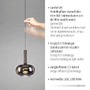 Dekorativní - PN 2680-70 IRIDES LED závěsné svítidlo nastavitelná výška Comfort Lift 3 ramenné stmívatelné paměťová funkce SimplyDim 3000K - PAUL NEUHAUS - foto 3