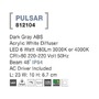 Nástěnná - NV 812104 Venkovní nástěnné svítidlo PULSAR tmavě šedý ABS akrylový bílý difuzor LED 6W 3000K nebo 4000K 220-220V 48st. IP54 - NOVA LUCE - foto 3