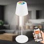 Stolní lampy dekorační - BRILO 7559016 Coloris LED stolní lampička Smart bezdrátová, ovládání přes aplikaci, stmívatelné, bílé - BRILO - foto 3