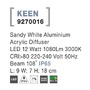 Nástěnná - NV 9270016 Venkovní nástěnné svítidlo KEEN bílý hliník akrylový difuzor LED 12W 3000K 220-240V 108st. IP65 - NOVA LUCE - foto 3