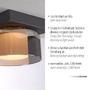 Dekorativní - PN 6162-18 RIKA LED stropní svítidlo 1 ramenné stmívatelné vypínačem SimplyDim 3000K - PAUL NEUHAUS - foto 3