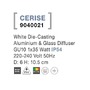 Přisazená - NV 9040021 Venkovní stropní svítidlo CERISE bílý litý hliník a skleněný difuzor GU10 1x7W IP54 220-240V bez žárovky - NOVA LUCE - foto 3