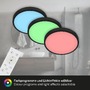 Kruhová - BRILO 3709-015 AKCE - RGBW LED přisazené svítidlo pr. 38 cm, 22 W, 2900 lm, černá - BRILO - foto 3