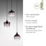 Vícečetná - LD 15426-79 GREEN ZEA LED závěsné svítidlo dřevo 8 ramenné kouřové sklo moderní do interiéru - LEUCHTEN DIREKT / JUST LIGHT - foto 3