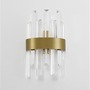Dekorativní - NV 9695220 Nástěnné svítidlo CROWN saténový zlatý kov čirý křišťál (7 ks) G9 1x5W 230V IP20 bez žárovky - NOVA LUCE - foto 3