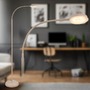 Stojací lampy - BRILO 1585011 Megg stojanová lampa - 12W, 800lm, LED, stmívatelná, nastavitelná, dotykový vypínač, béžová - BRILO - foto 3
