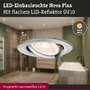 Koupelnová - P 92417 LED vestavné svítidlo Nova Plus GU10 Flat IP65 93mm 3x4,9W 230V stmívatelné 2700K kov kartáčovaný - PAULMANN - foto 3