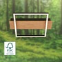 Hranatá - BRILO 3909014 Kada LED stropní svítidlo, dekor dřeva, teple bílé světlo, hranaté 34x26 cm, černá/dřevo - BRILO - foto 3